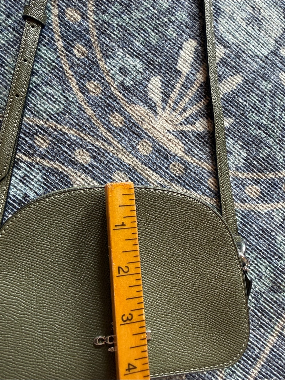 Coach Mini Serena Olive Pebbled Leather Crossbody. - Picture 11 of 13